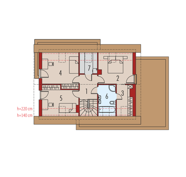Rzut poddasza POW. 0,0 m²