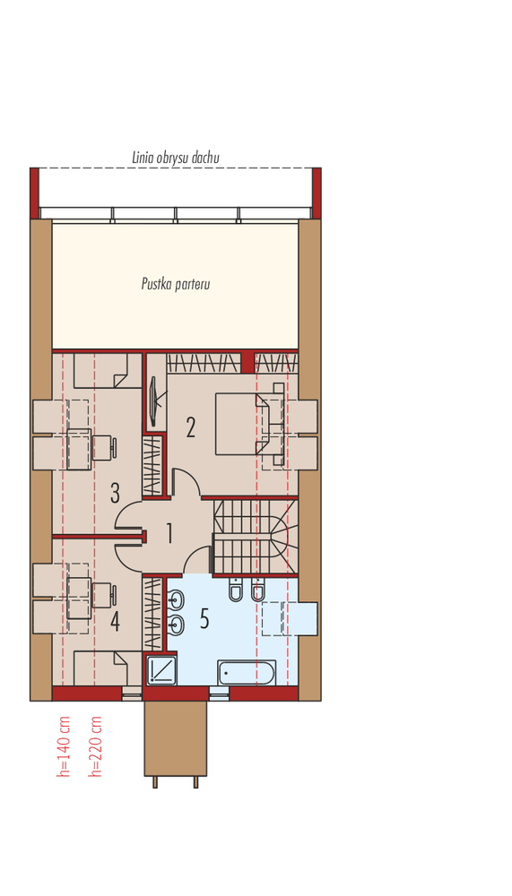 Rzut poddasza POW. 0,0 m²