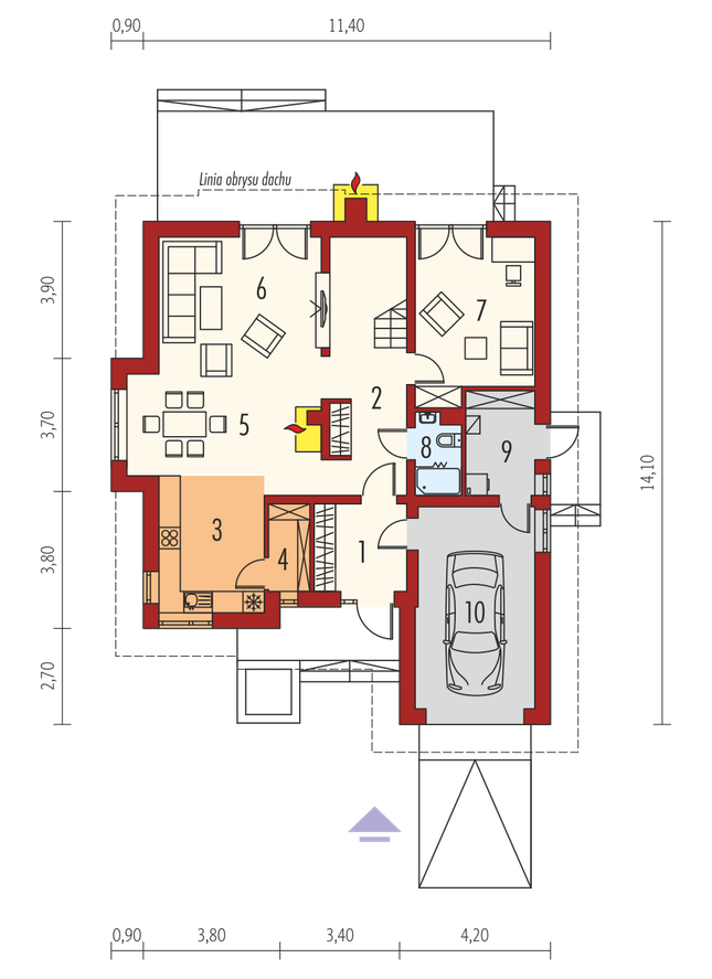 Rzut parteru POW. 0,0 m²