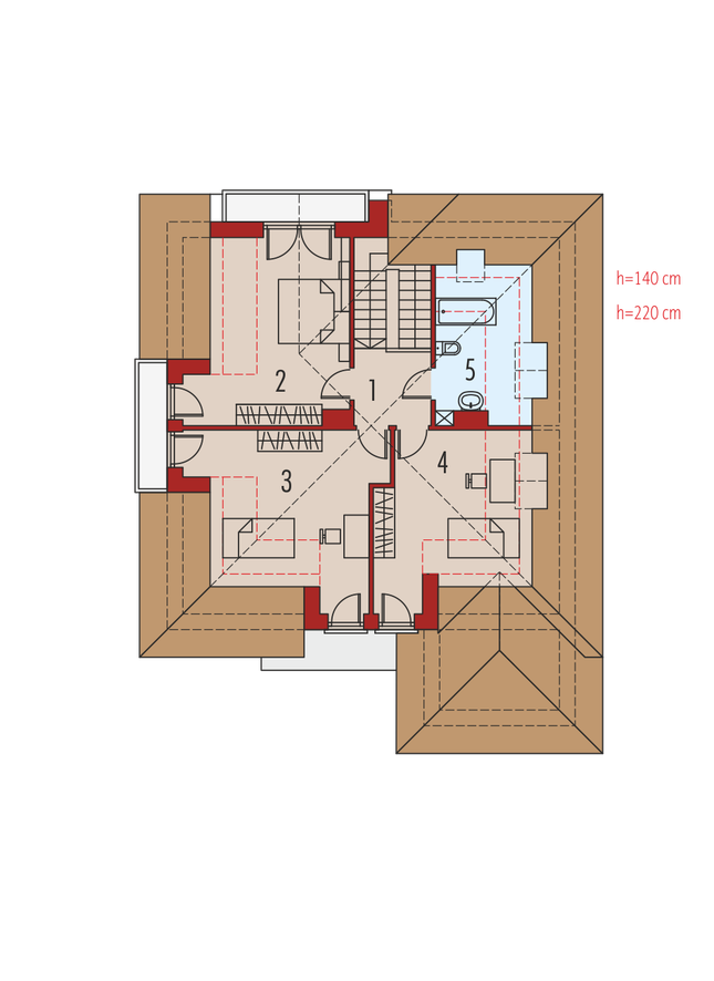 Rzut poddasza POW. 0,0 m²