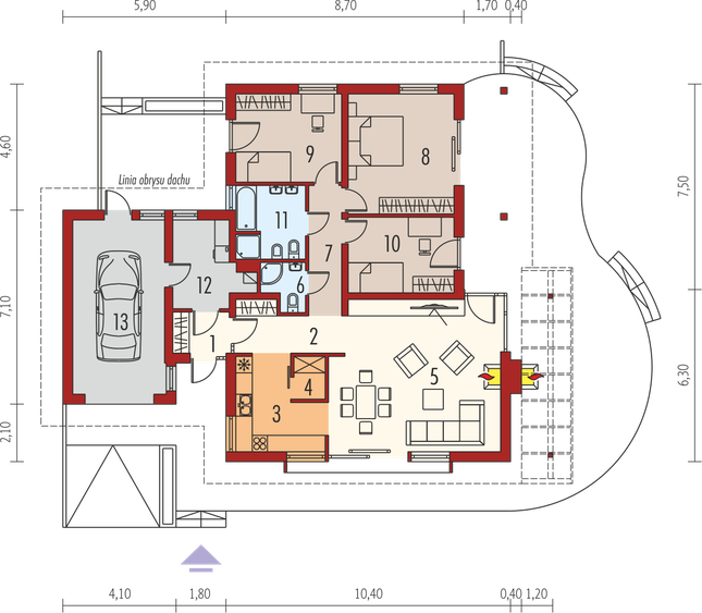 Rzut parteru POW. 0,0 m²