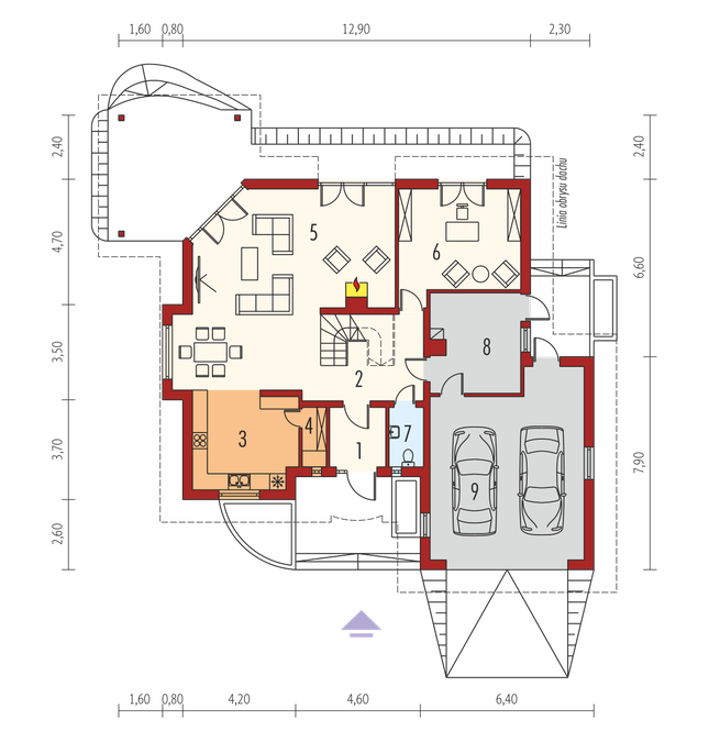Rzut parteru lustro POW. 0,0 m²