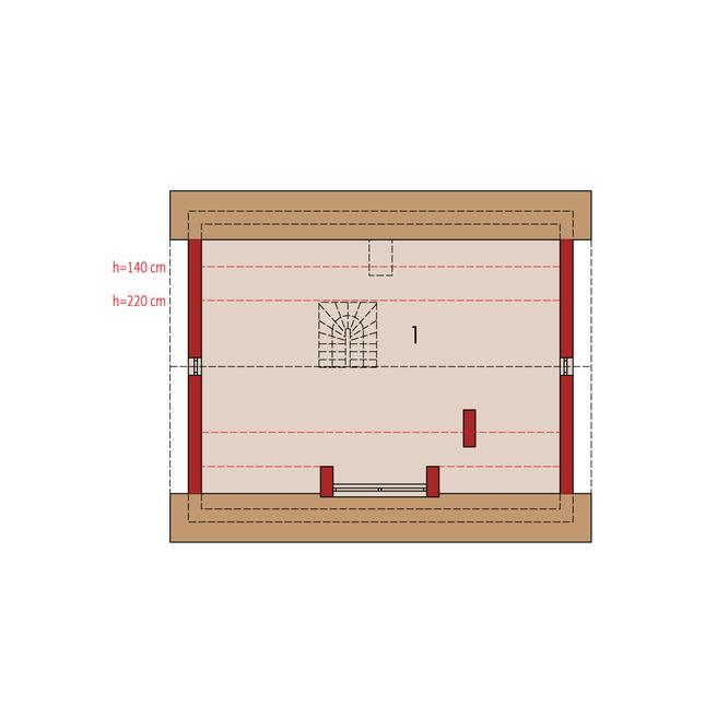 Rzut poddasza POW. 0,0 m²