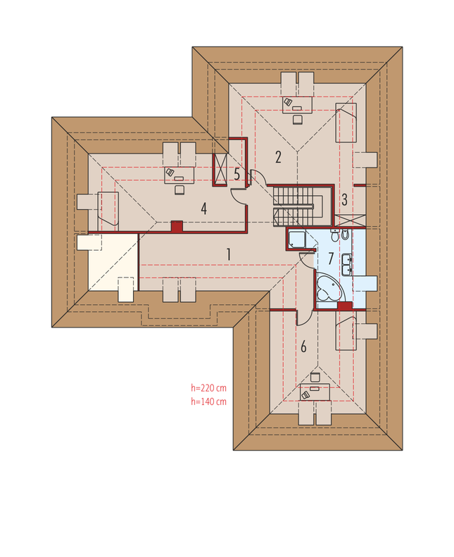 Rzut poddasza POW. 0,0 m²