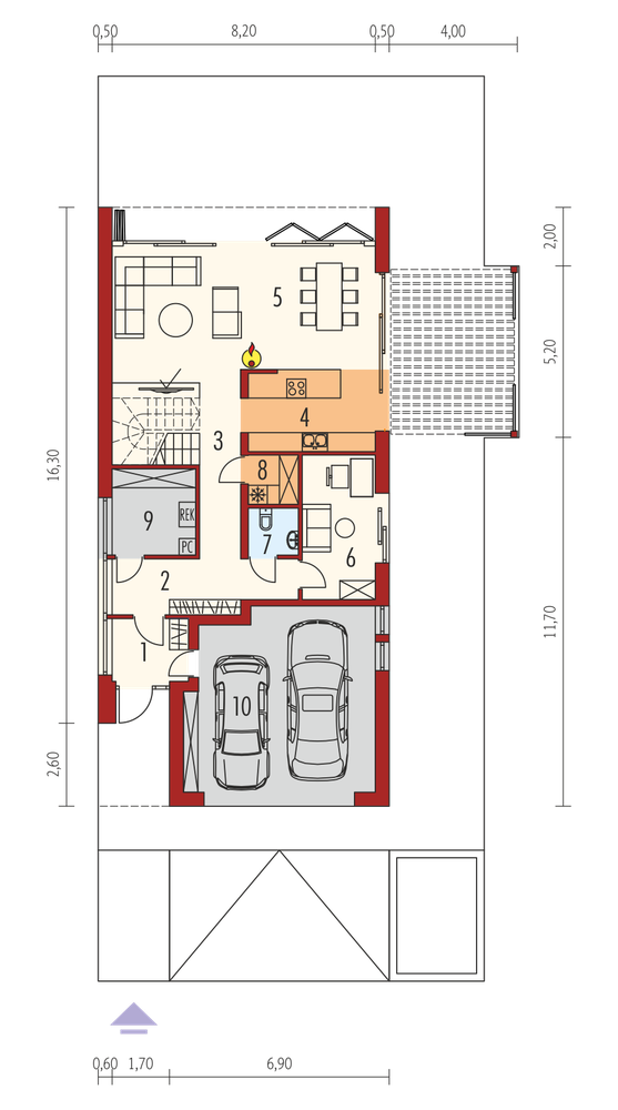 Rzut parteru POW. 0,0 m²