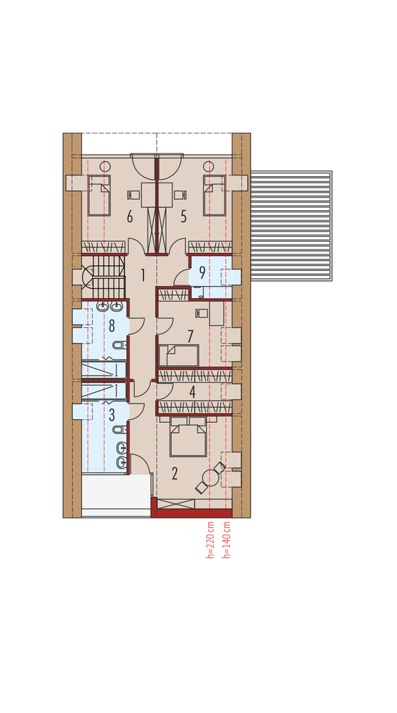 Rzut poddasza POW. 0,0 m²