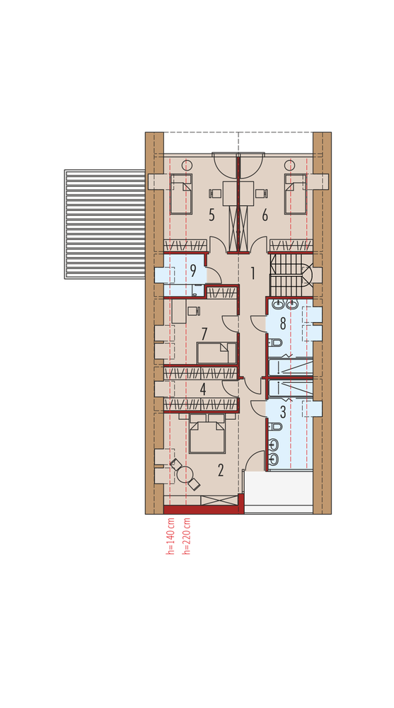 Rzut poddasza lustro POW. 0,0 m²