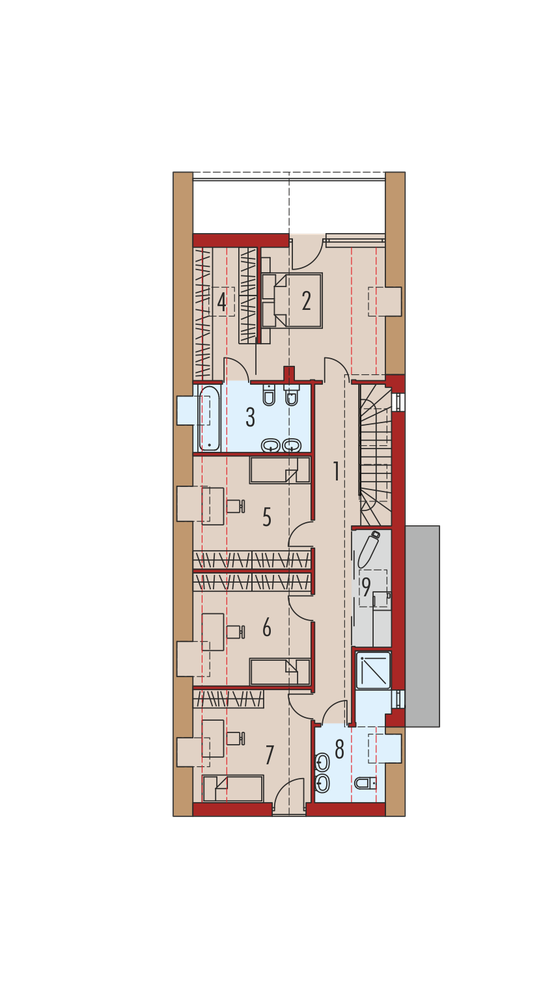Rzut poddasza POW. 0,0 m²