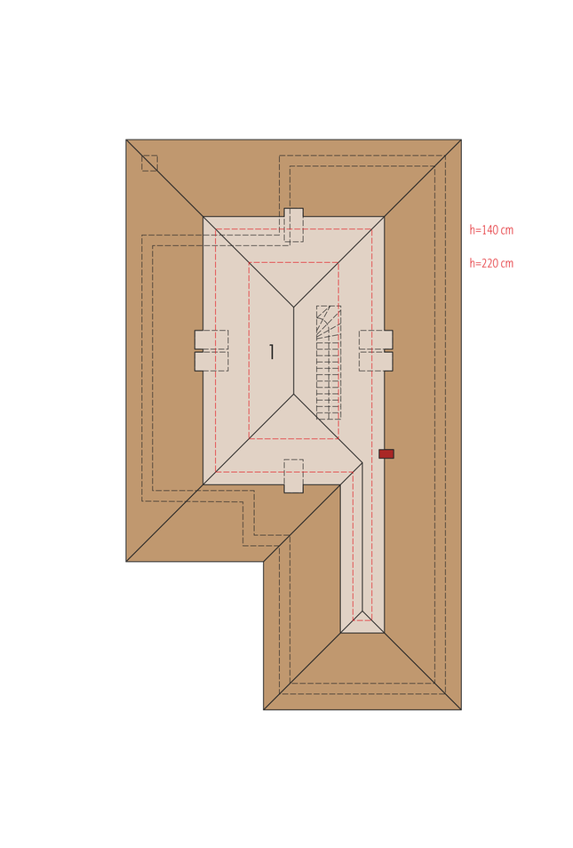 Rzut poddasza POW. 0,0 m²
