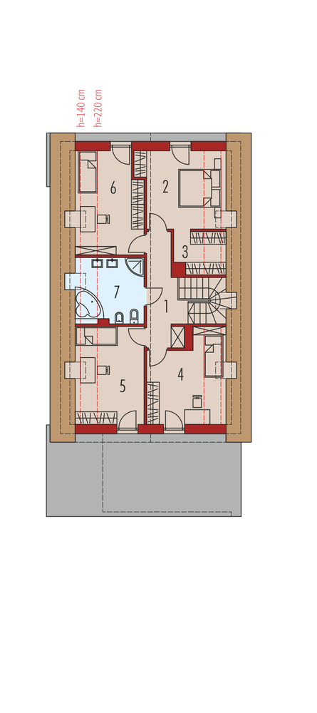 Rzut poddasza POW. 0,0 m²