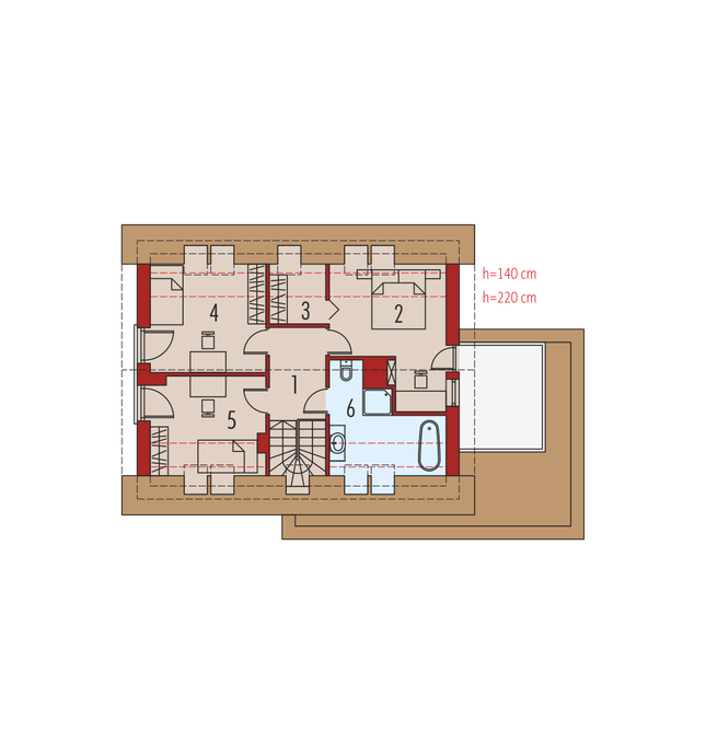 Rzut poddasza POW. 0,0 m²