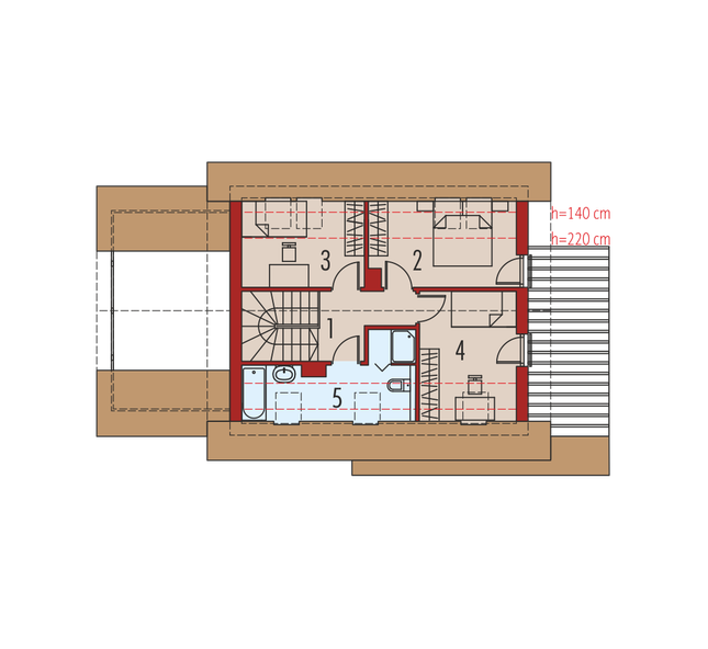 Rzut poddasza POW. 0,0 m²