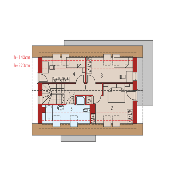 Rzut poddasza POW. 0,0 m²