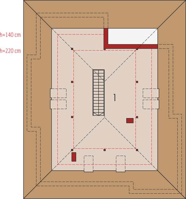 Rzut poddasza POW. 0,0 m²