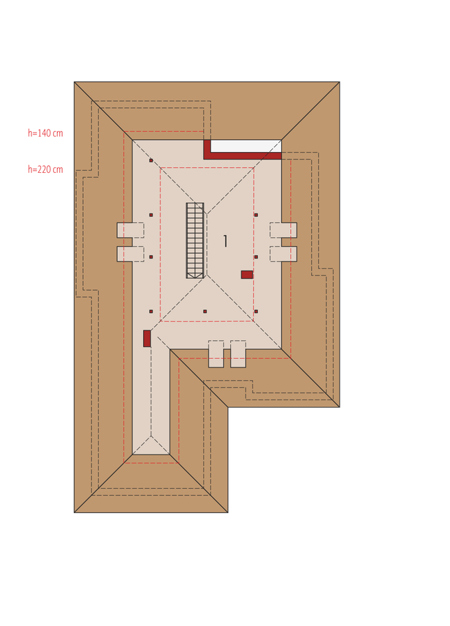 Rzut poddasza POW. 0,0 m²