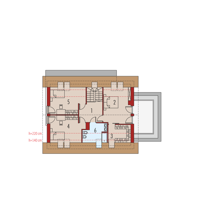 Rzut poddasza POW. 0,0 m²