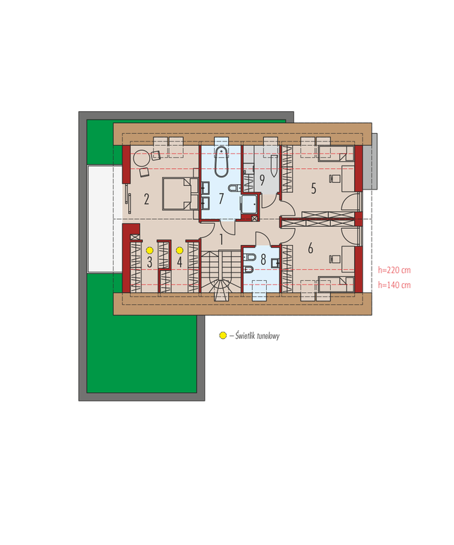 Rzut poddasza POW. 0,0 m²