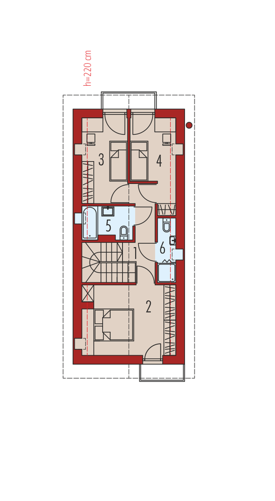 Rzut poddasza POW. 0,0 m²
