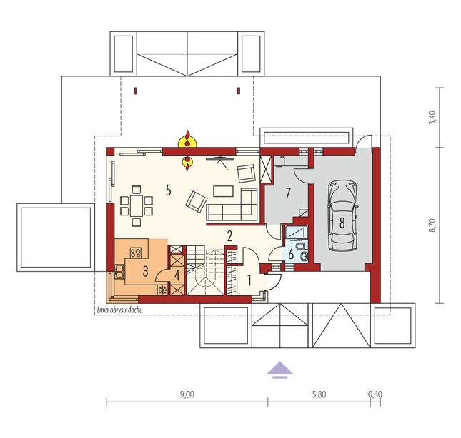 Rzut parteru POW. 0,0 m²