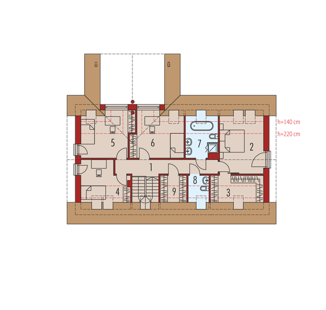 Rzut poddasza POW. 0,0 m²