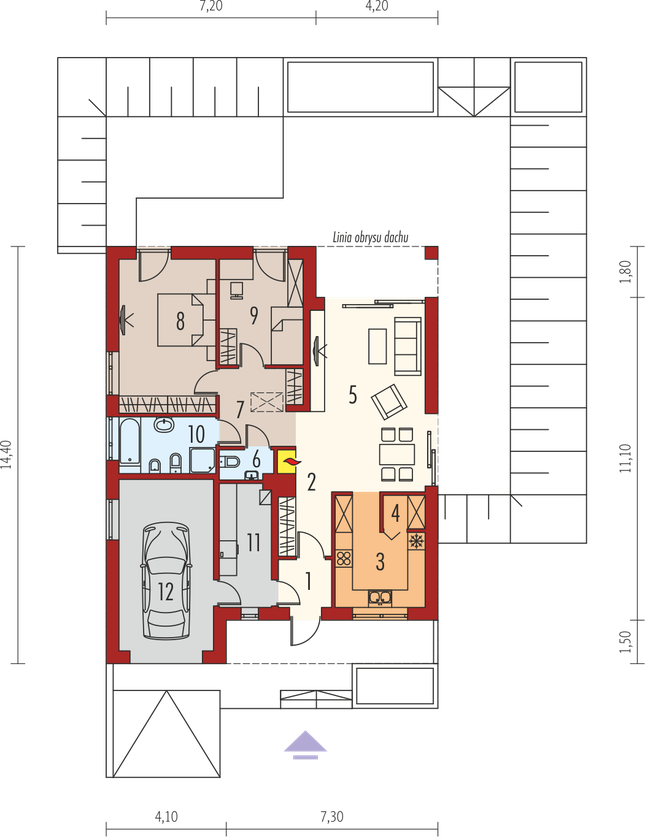 Rzut parteru POW. 0,0 m²