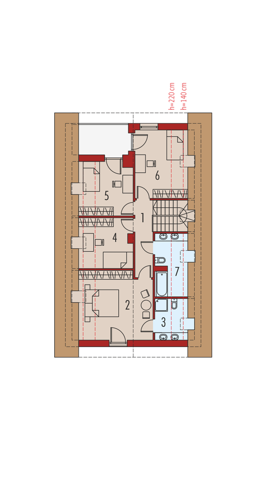 Rzut poddasza POW. 0,0 m²