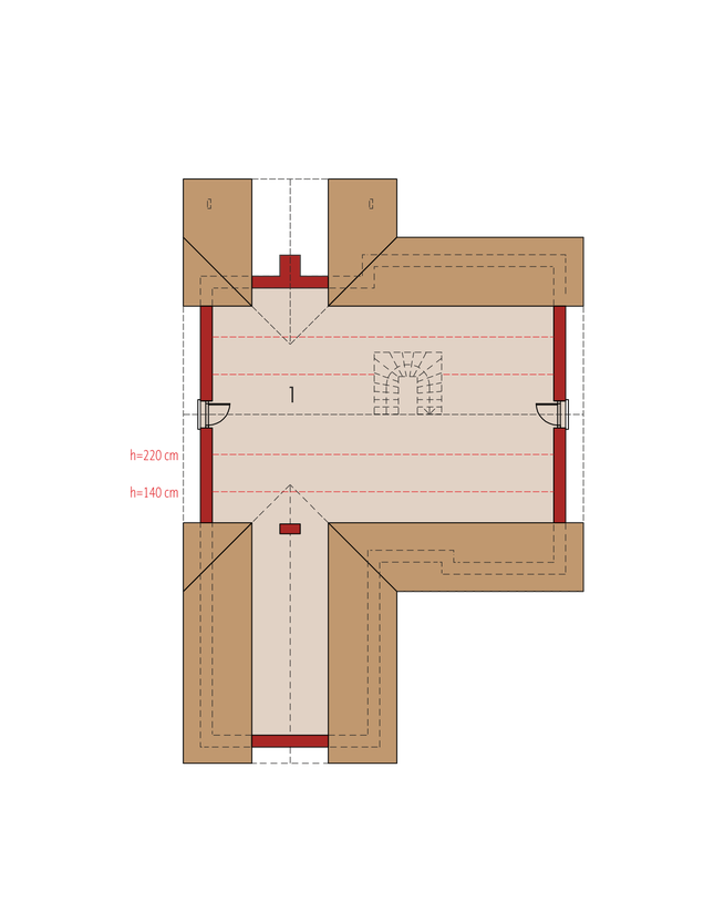 Rzut poddasza POW. 0,0 m²