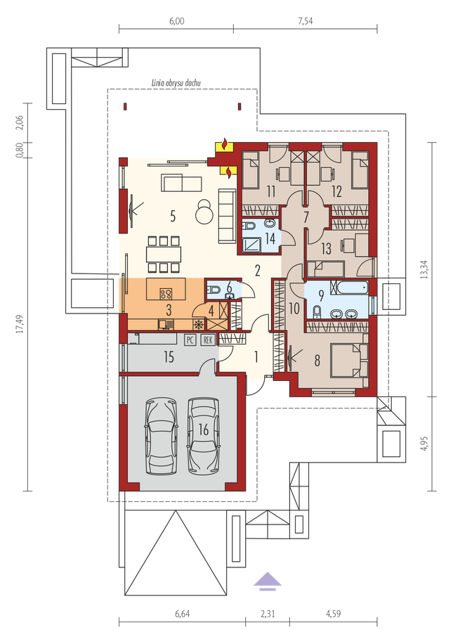 Rzut parteru POW. 0,0 m²