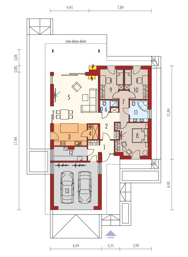 Rzut parteru POW. 0,0 m²