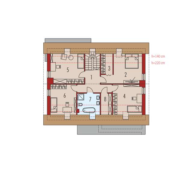 Rzut poddasza POW. 0,0 m²