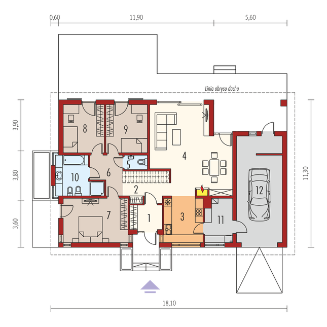 Rzut parteru POW. 0,0 m²