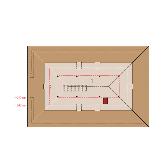 Rzut poddasza POW. 0,0 m²