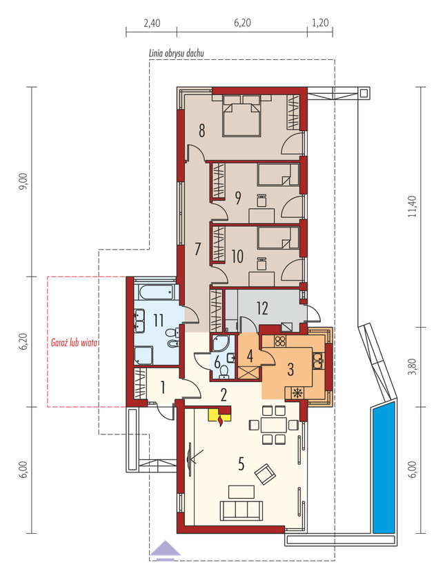 Rzut parteru POW. 0,0 m²
