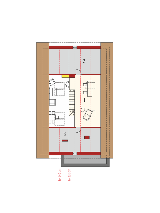 Rzut poddasza POW. 0,0 m²