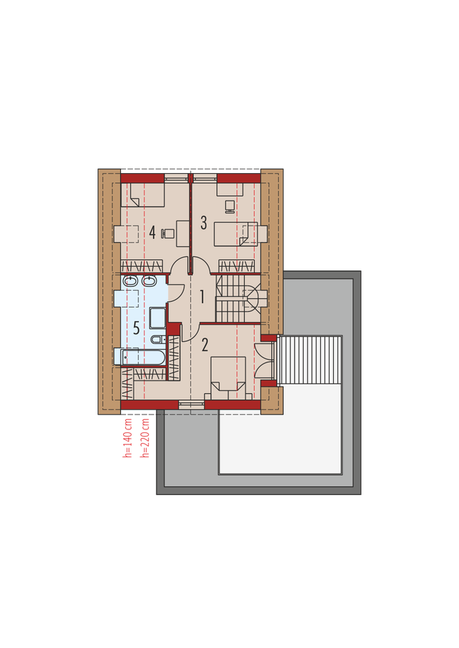 Rzut poddasza POW. 0,0 m²