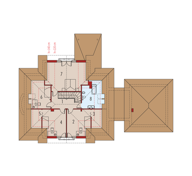 Rzut poddasza POW. 0,0 m²