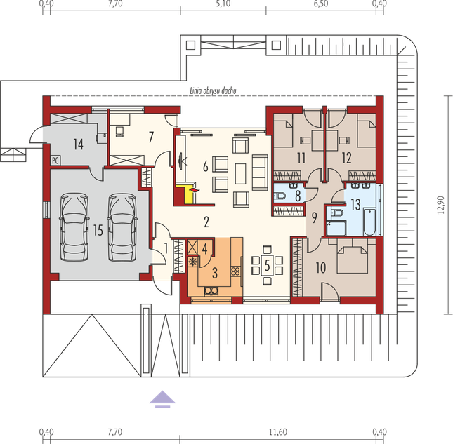 Rzut parteru POW. 0,0 m²