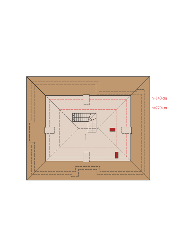 Rzut poddasza POW. 0,0 m²