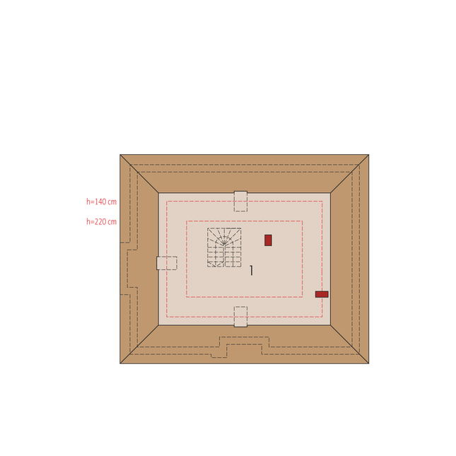 Rzut poddasza POW. 0,0 m²