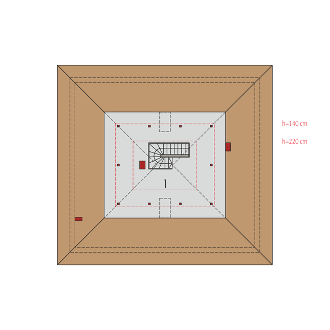Rzut poddasza POW. 0,0 m²