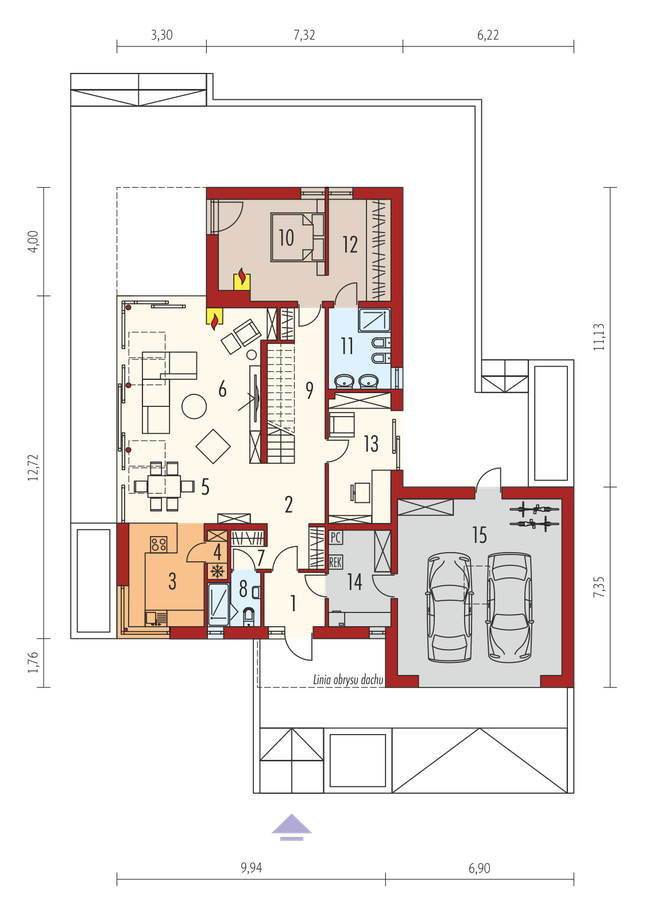 Rzut parteru POW. 0,0 m²