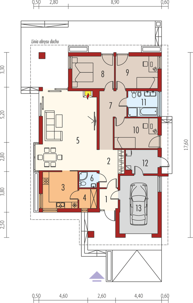 Rzut parteru POW. 0,0 m²