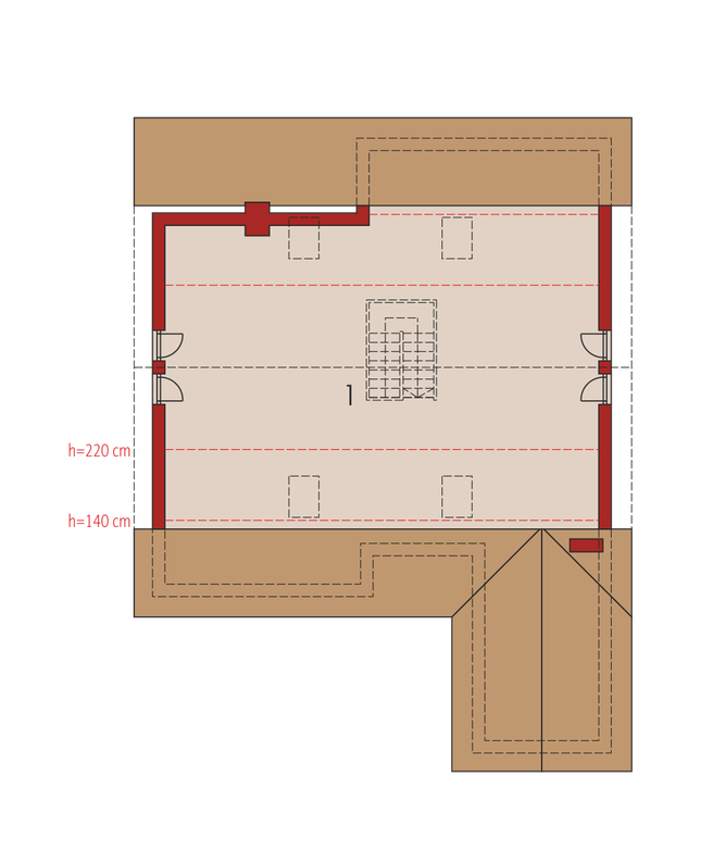 Rzut poddasza POW. 0,0 m²