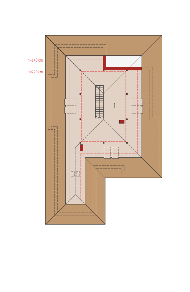 Rzut poddasza POW. 0,0 m²