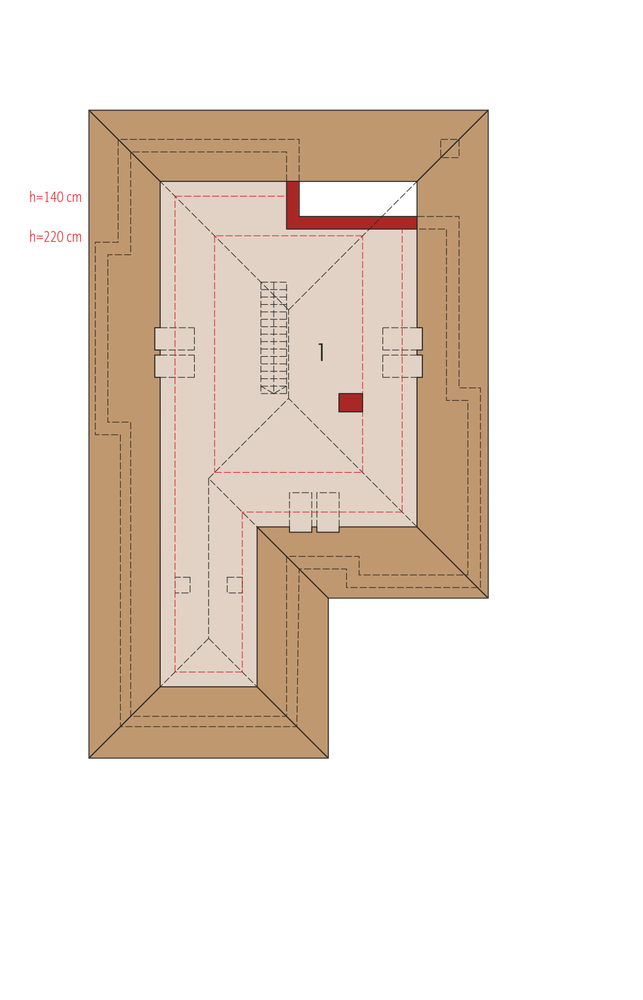 Rzut poddasza POW. 0,0 m²