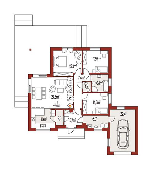 Rzut parteru POW. 0,0 m²