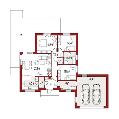 Rzut parteru POW. 0,0 m²