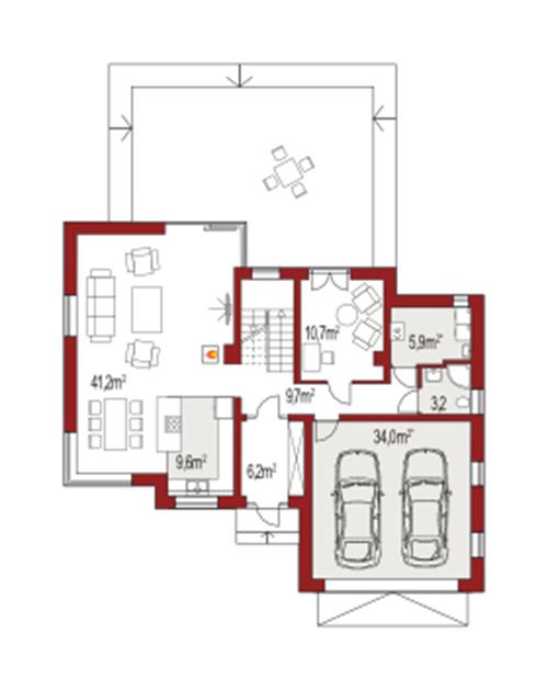 Rzut parteru POW. 0,0 m²