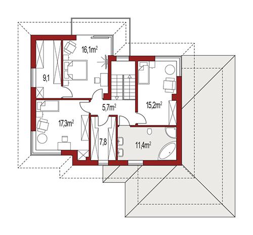 Rzut piętra POW. 0,0 m²