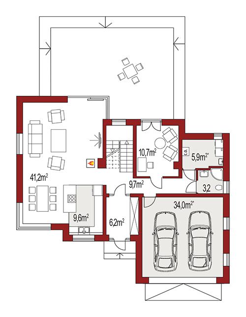 Rzut parteru POW. 0,0 m²